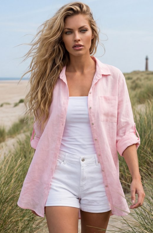 Blond Hour - Emma linen Shirt - Confetti