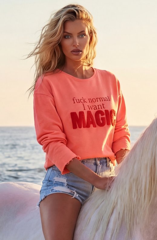 Blond Hour - I Want Magic Sweater - Orange