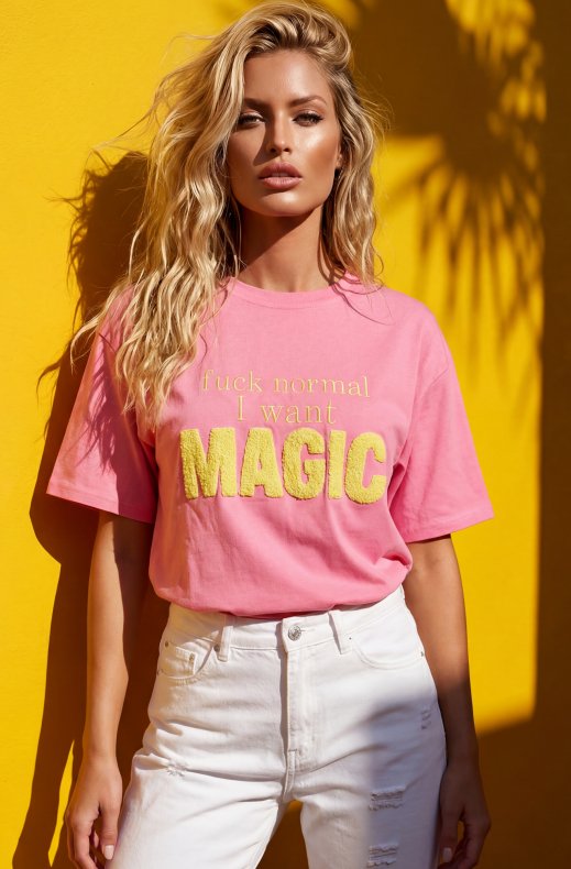 Blond Hour - I Want Magic Tshirt - Fuschia