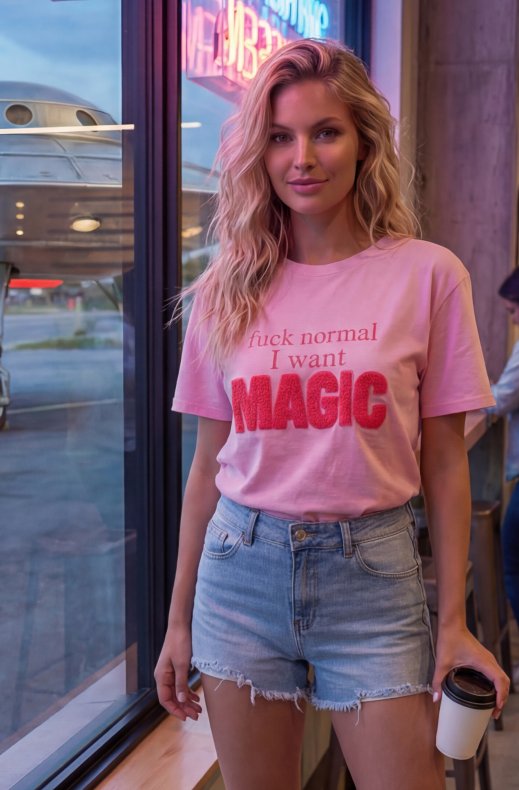 Blond Hour - I Want Magic Tshirt - Light Pink