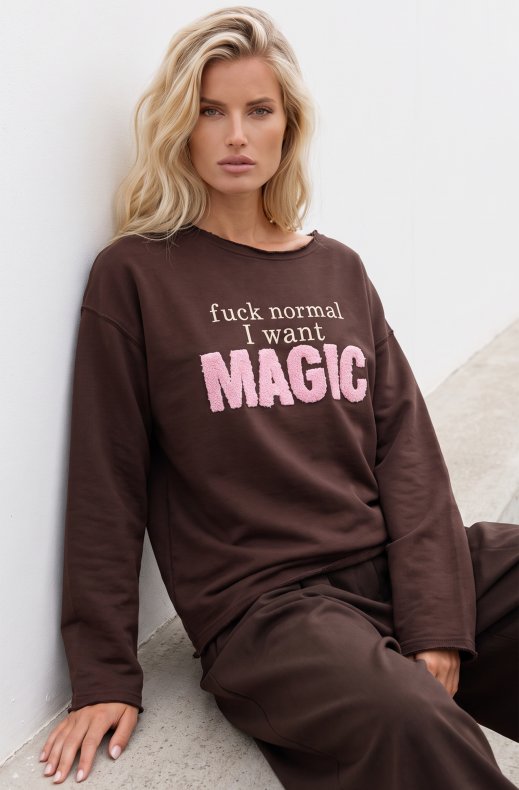 Blond Hour - I Want Magic Sweater - Choco-Pink
