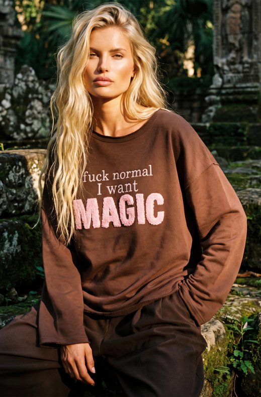 Blond Hour - I Want Magic Sweater - Choco-Pink
