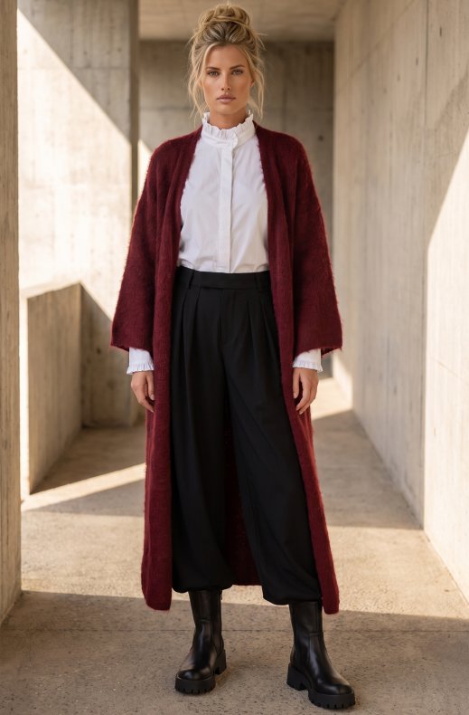 Blond Hour - Lodge Cardigan - Bordeaux