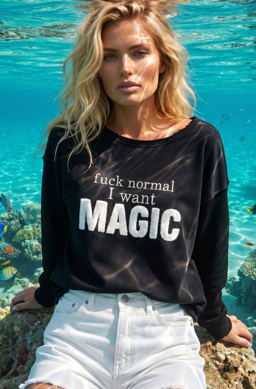 Blond Hour - I Want Magic Sweater - Black