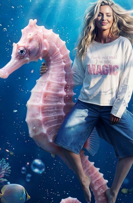 Blond Hour - I Want Magic Sweater - White