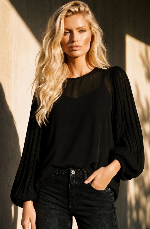 Blond Hour - Riviera Blouse - Black