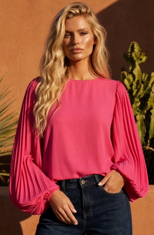 Blond Hour - Riviera Blouse - Cerise