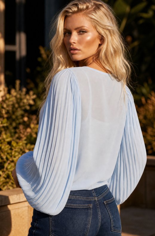 Blond Hour - Riviera Blouse - Light Blue