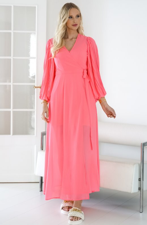 Blond Hour - Riviera Wrap Dress - Coral