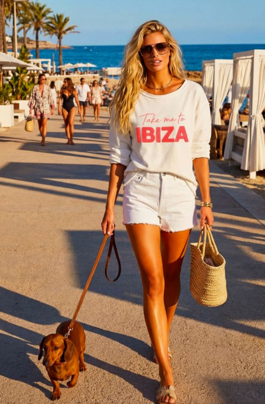 Blond Hour - Take me to Ibiza Sweater - White
