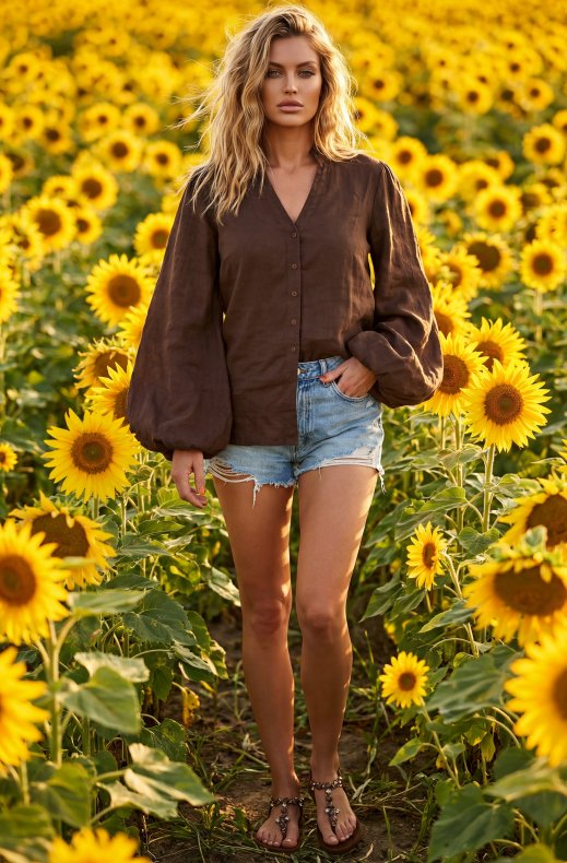 Blond Hour - Tuscany Blouse - Chocolate