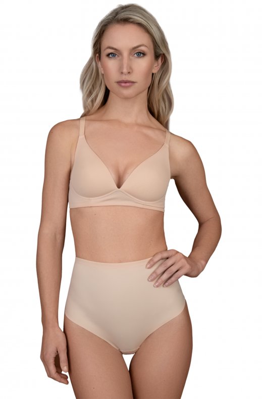 Bye Bra - Sculpting Mid Waist Thong Beige