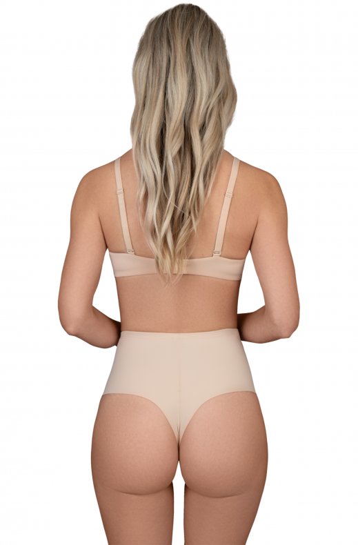 Bye Bra - Sculpting Mid Waist Thong Beige