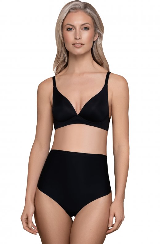 Bye Bra - Sculpting Mid Waist Thong Black