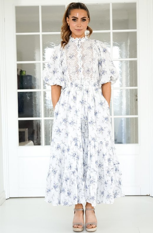 By Timo - Cotton Slub Maxi Dress Flower Buds