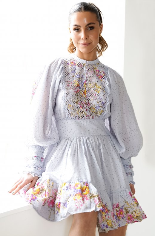 By Timo - Cotton Slub Mini Dress Flower Market