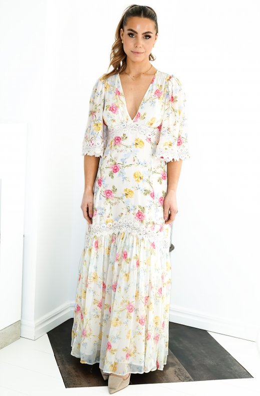 By Timo - Satin Embroidery Dress Daylight Roses