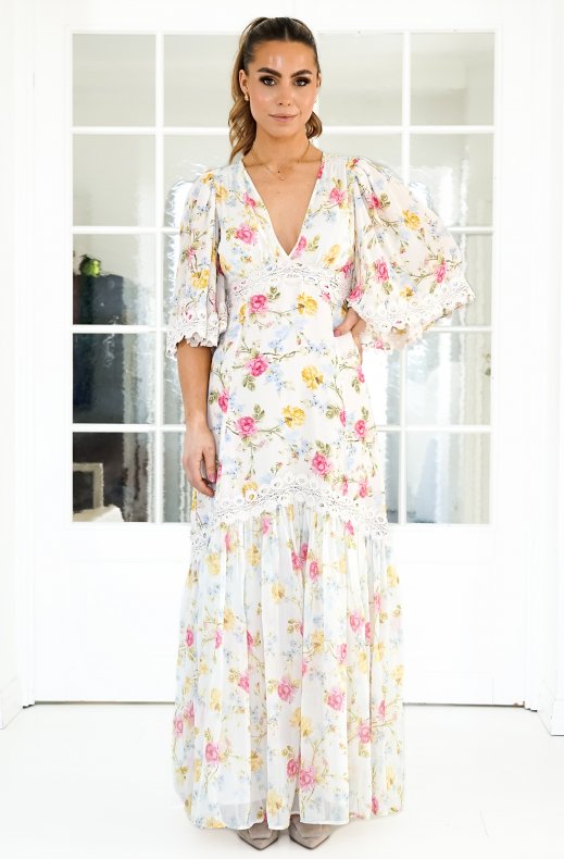 By Timo - Satin Embroidery Dress Daylight Roses