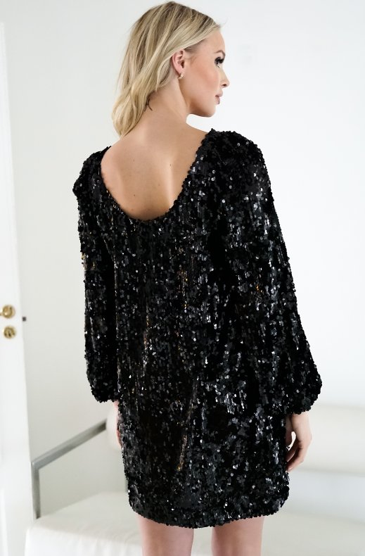 By Timo - Sequins Mini Dress - Black