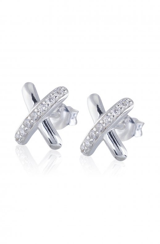 Carolina Gynning Jewelry - Cross My Heart Earrings Silver