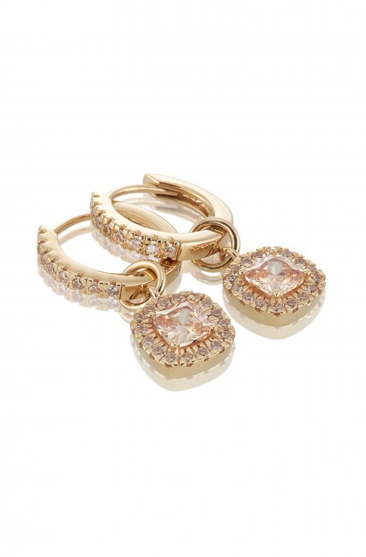 Carolina Gynning - Glamorous Creol Earrings Goldplated Champagne