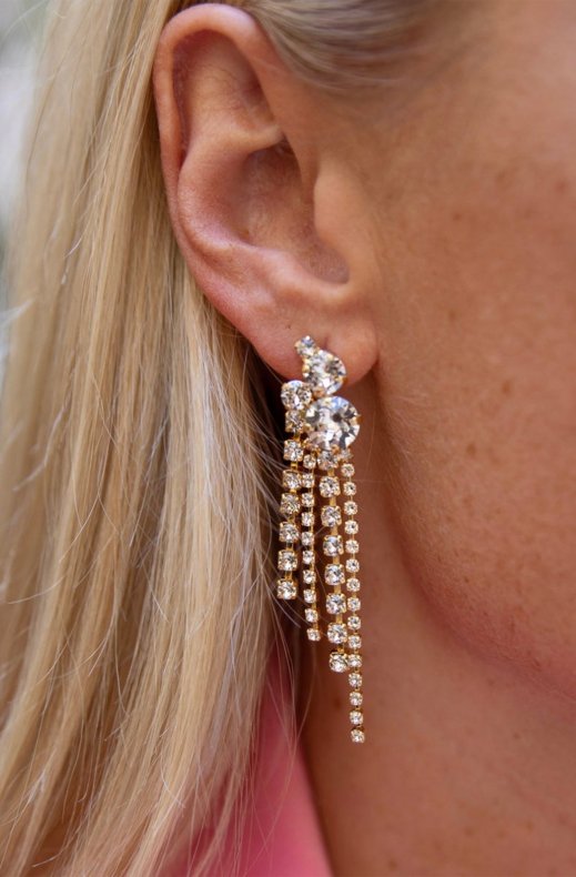 Caroline Svedbom - Amy Earring - Gold Crystal