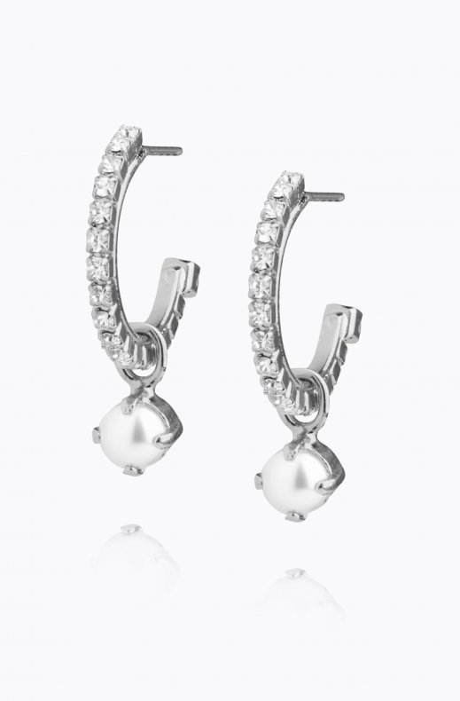 Caroline Svedbom - Bella Earrings - Rhodium pearl crystal