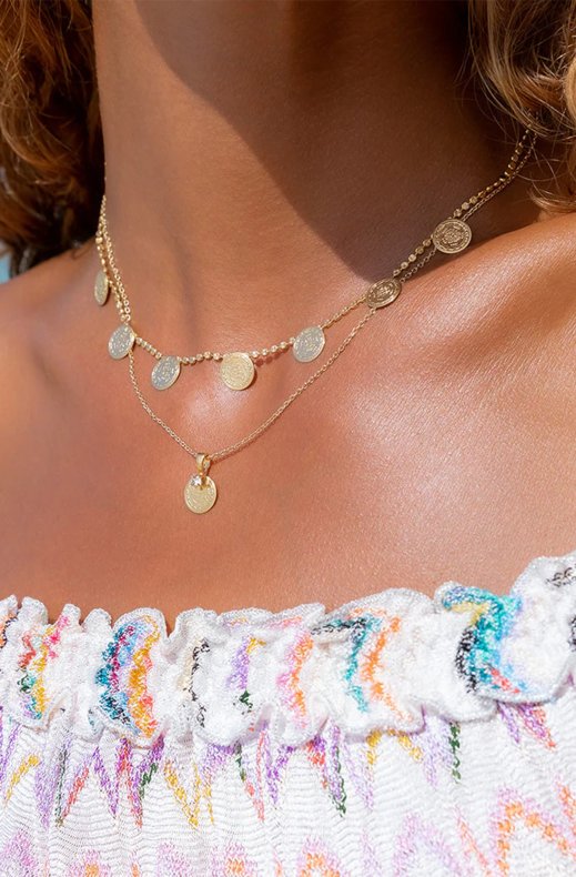 Caroline Svedbom - Multi Coin Necklace- Gold