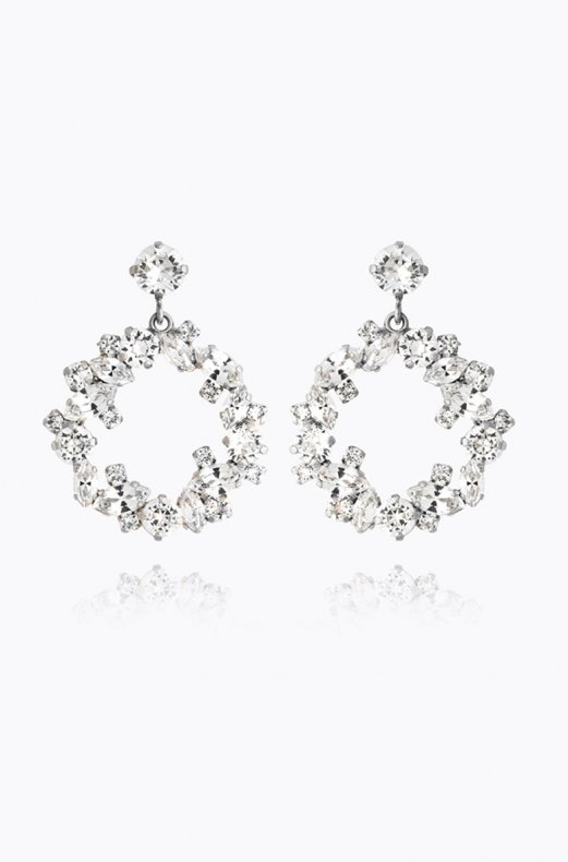 Caroline Svedbom Bridal - Circle of Love Earring - Rhodium Crystal