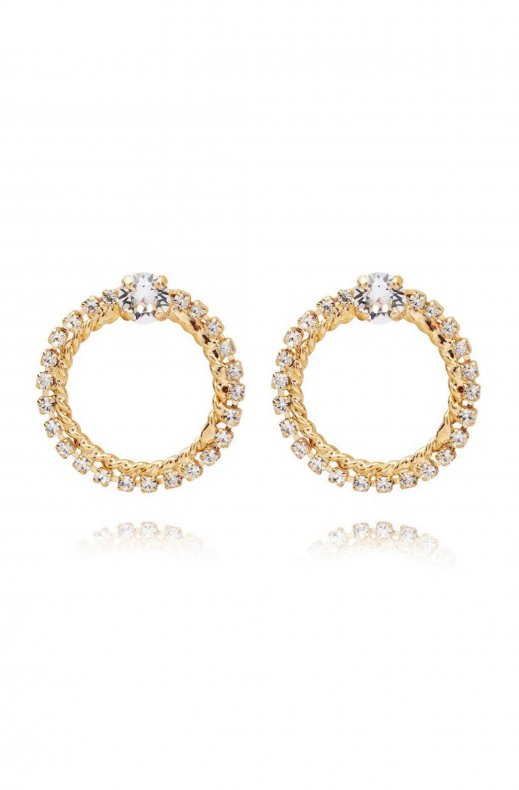 Caroline Svedbom Bridal - Endless Love Earring - Gold Crystal