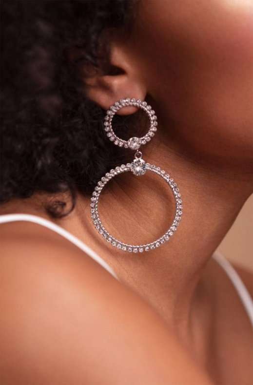 Caroline Svedbom Bridal - Forever Love Earrings - Rhodium Crystal