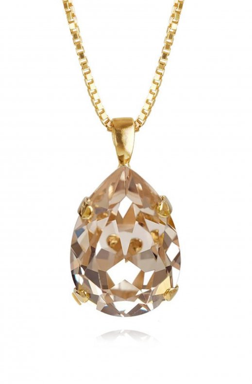 CAROLINE SVEDBOM - Classic Drop Necklace Gold/silk