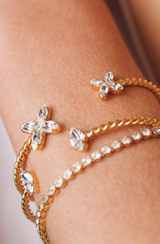 Caroline Svedbom - Crystal Star Bracelet - Gold Crystal