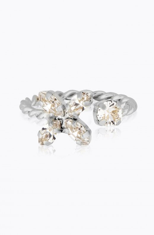 Caroline Svedbom - Crystal Star Ring - Rhodium Crystal