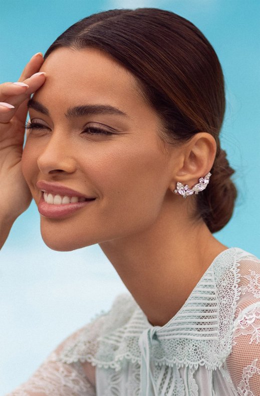 Caroline Svadbom - Eleanna Earrings - Gold Crystal