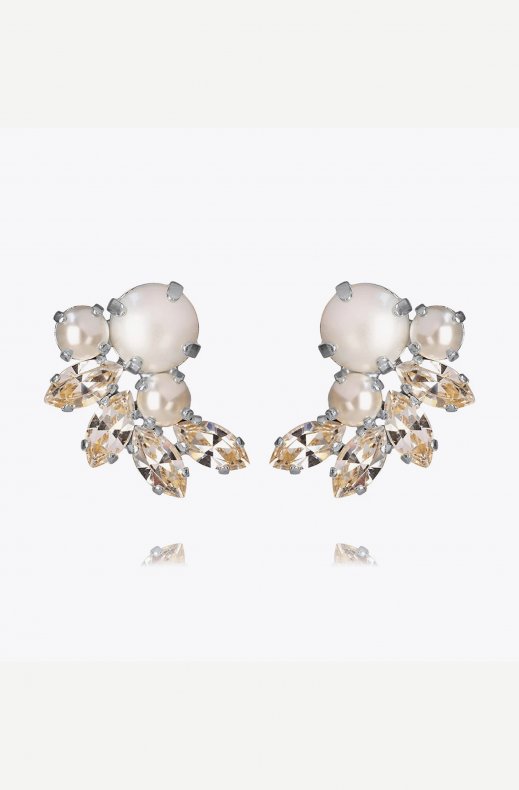 Caroline Svedbom - Elecra Earring - Rhodium Pearl Crystal