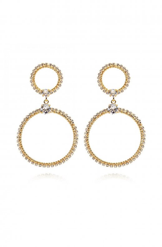 Caroline Svedbom Bridal - Forever Love Earrings - Gold Crystal