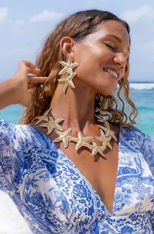 Caroline Svedbom - Grande Sea Star Earrings - Gold