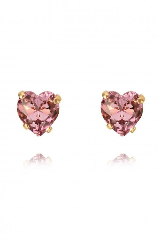 Caroline Svedbom - Heart Stud Earring Gold Light Amethyst