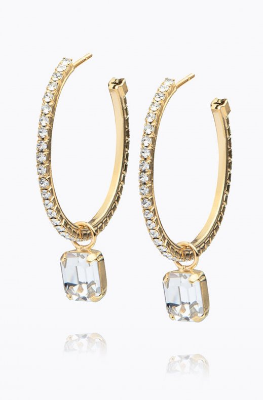 Caroline Svedbom - Lydia Loop Earring - Gold Crystal