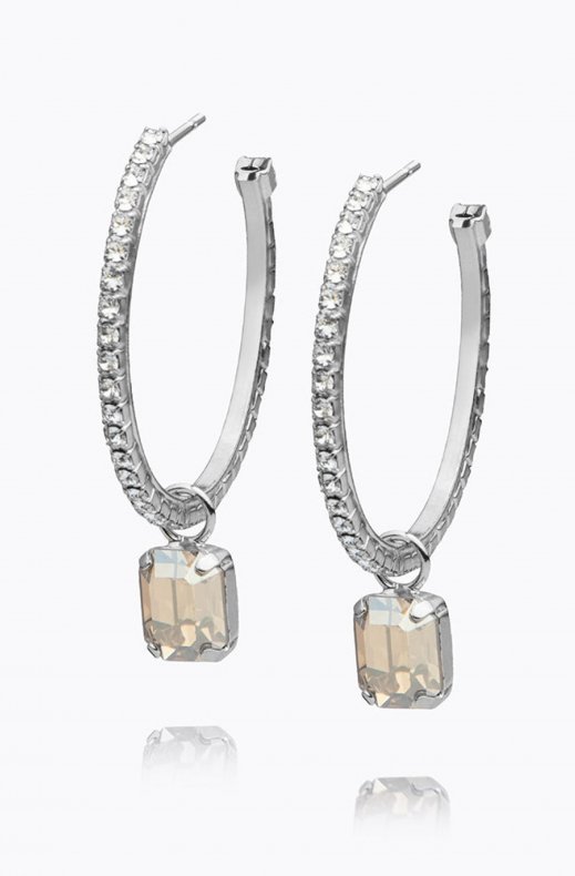 Caroline Svedbom - Lydia Loop Earring - Rhodium Golden Shadow