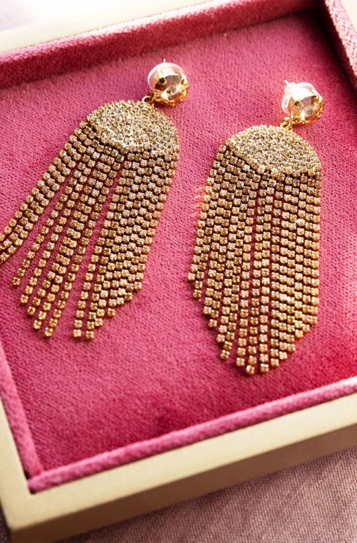 Caroline Svedbom - Melinda Earring Gold Golden Shadow Vintage Rose