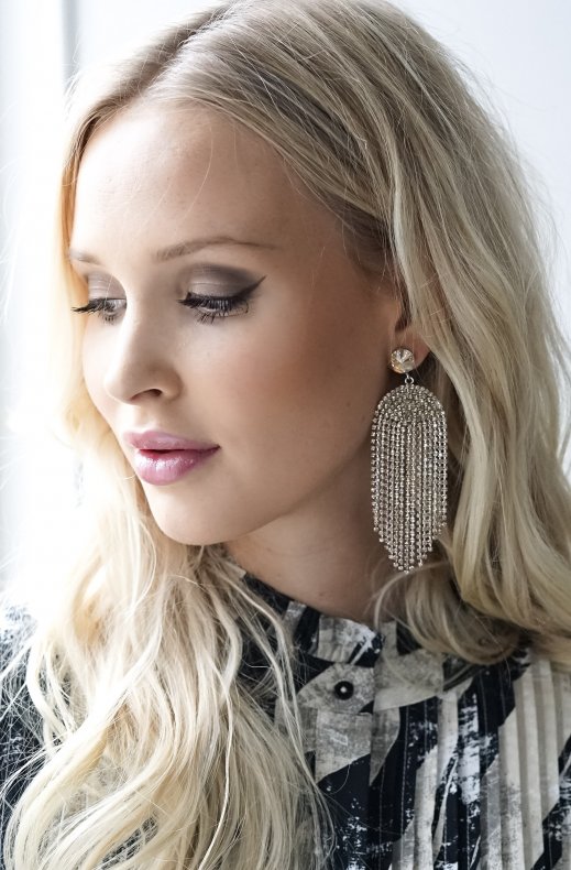 Caroline Svedbom - Melinda Earring Rhodium Golden Shadow Vintage Rose