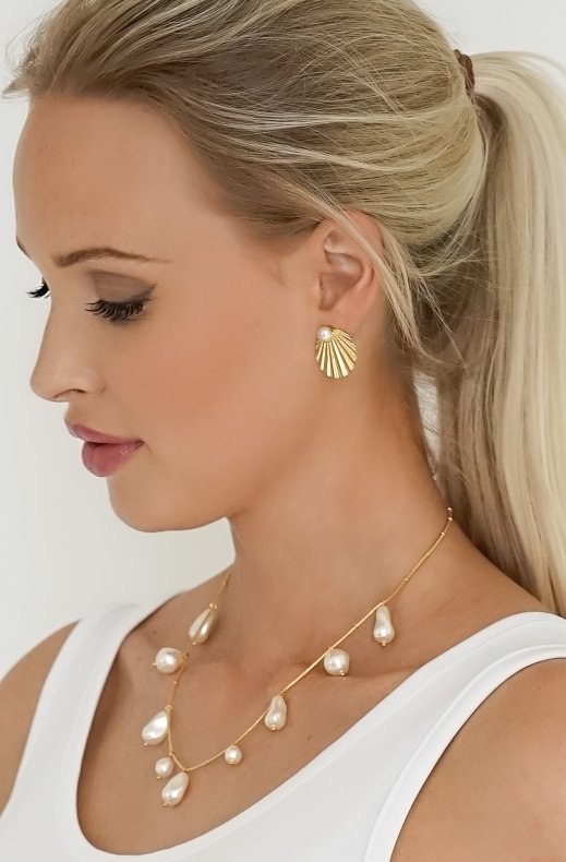 Caroline Svedbom - Milos Earrings Gold