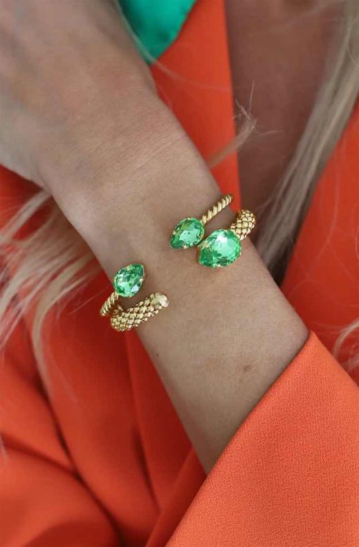 Caroline Svedbom - Mini Drop bracelet - Gold Peridot