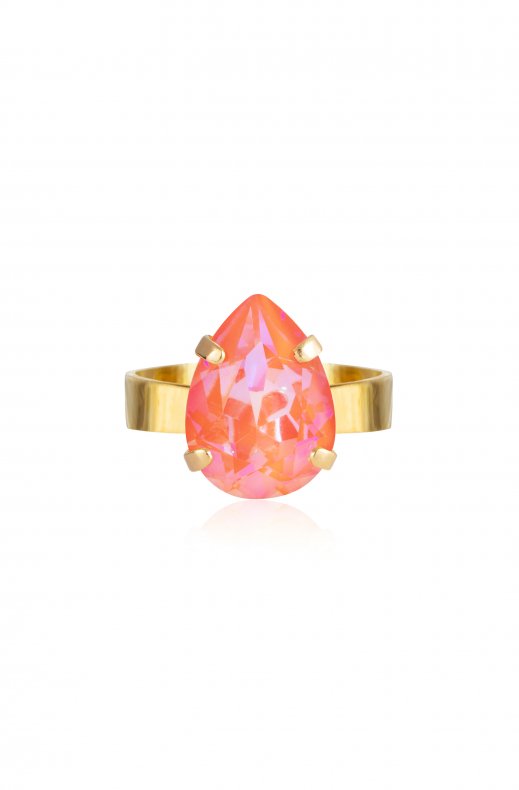 Caroline Svedbom - Mini Drop Ring - Gold Orange Glow Delite
