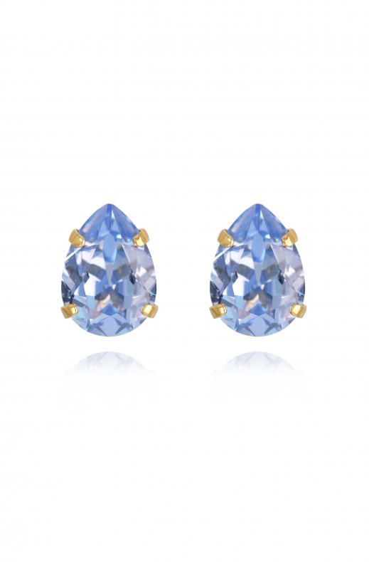 Caroline Svedbom - Mini Drop Studs Gold Light Sapphire