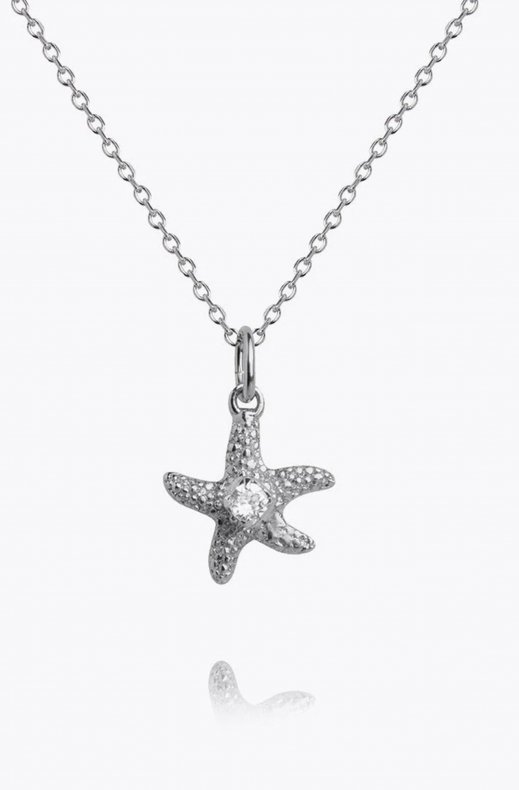 Caroline Svedbom - Mini Sea Star Necklace - Rhodium Crystal