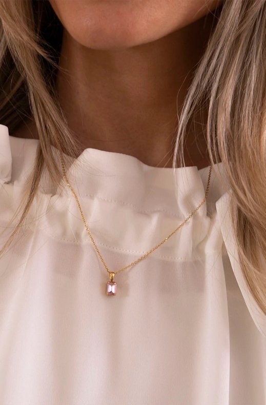 Caroline Svedbom - Naya Necklace - Gold Light Rose