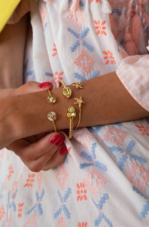 Caroline Svedbom - Odessa Bracelet - Rhodium Crystal